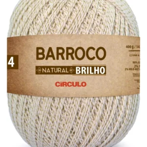 Barbante Barroco Natural Círculo Brilho Ouro N4 / 400g - 657m