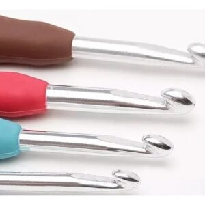 Agulha De Crochê Soft Círculo Cabo Emborrachado