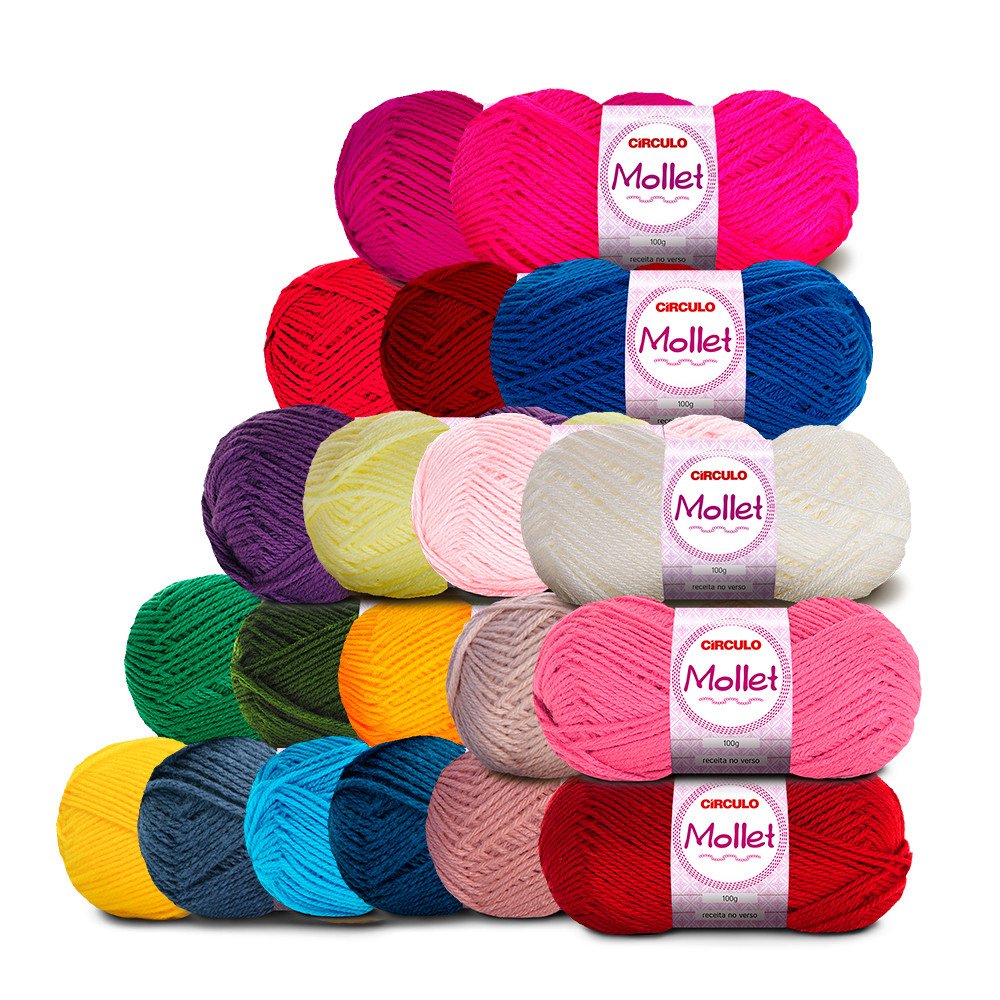 Novelo Lã Mollet Círculo 100g / 200m Crochê E Tricô