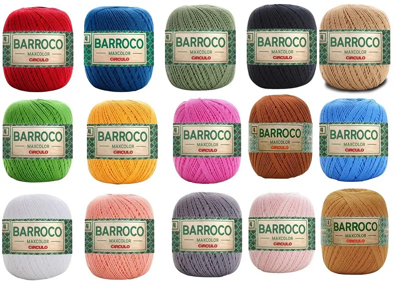 Barbante Barroco Maxcolor 4 Circulo 200g -338m 100% Algodão